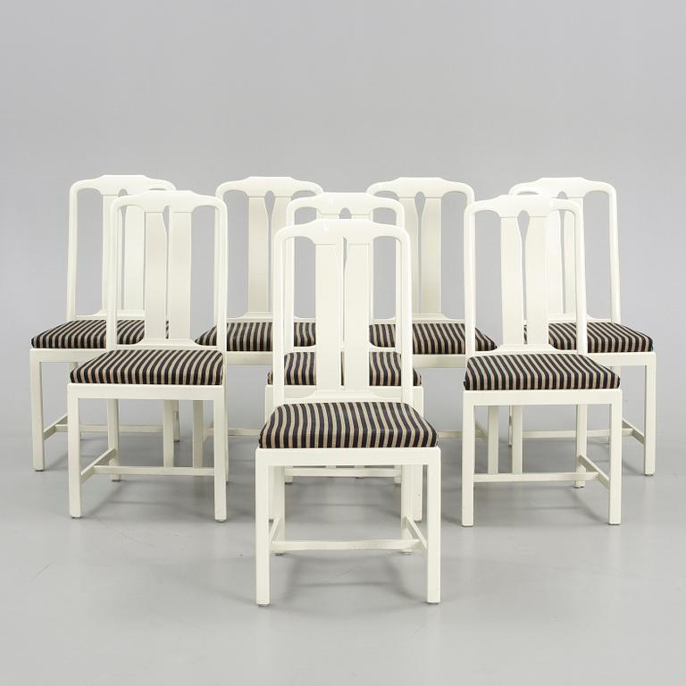 MATSALSGRUPP 11 delar, "Ambassadör", Carl Malmsten, Åfors Möbelfabrik, 1900-talets andra hälft.