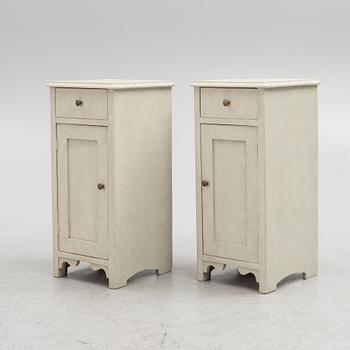 Bedside tables, a pair, 20th century.