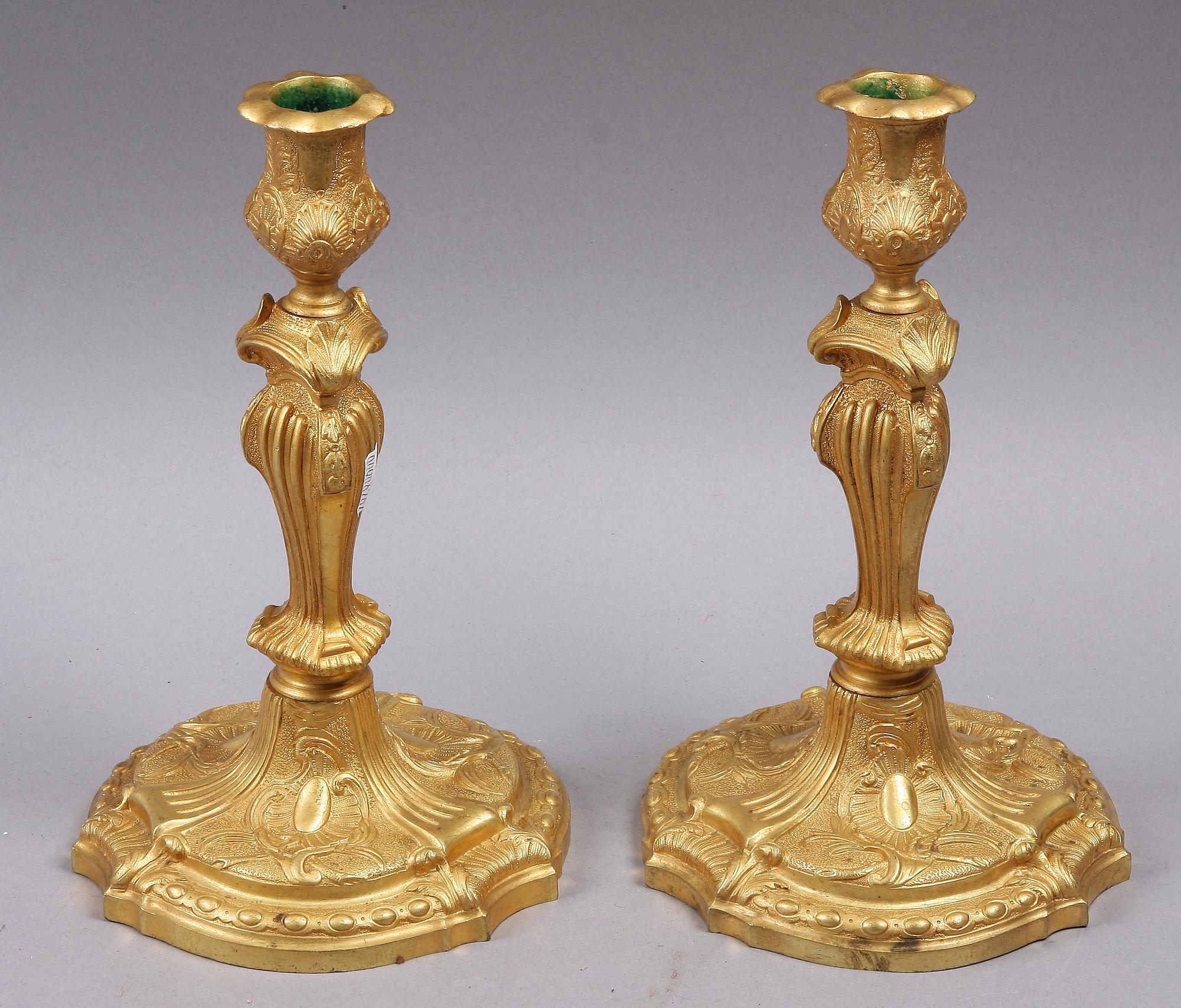 LJUSSTAKAR, Louis XV-stil, 1800-tal.