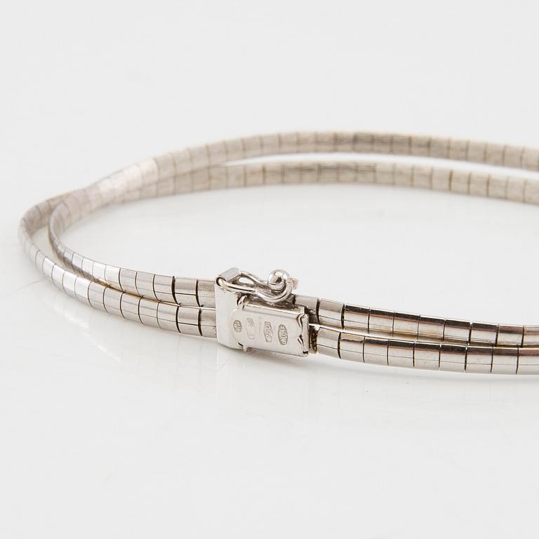 Bracelet 18K white gold, Unoaerre Italy.