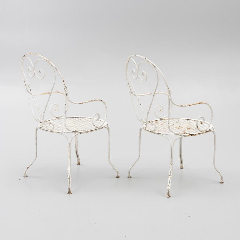 Trädgårdsmöbler, 3 delar, troligen Frankrike, 1900-talets mitt.