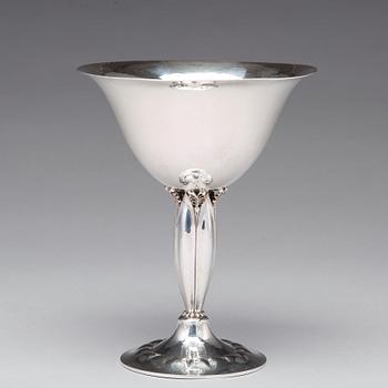 Georg Jensen, a sterling bowl on a high stem, Copenhagen 1925-32, design nr 446.