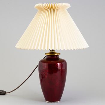 A Japanese enamel vase mounted as a lamp, first half of 20th Century.