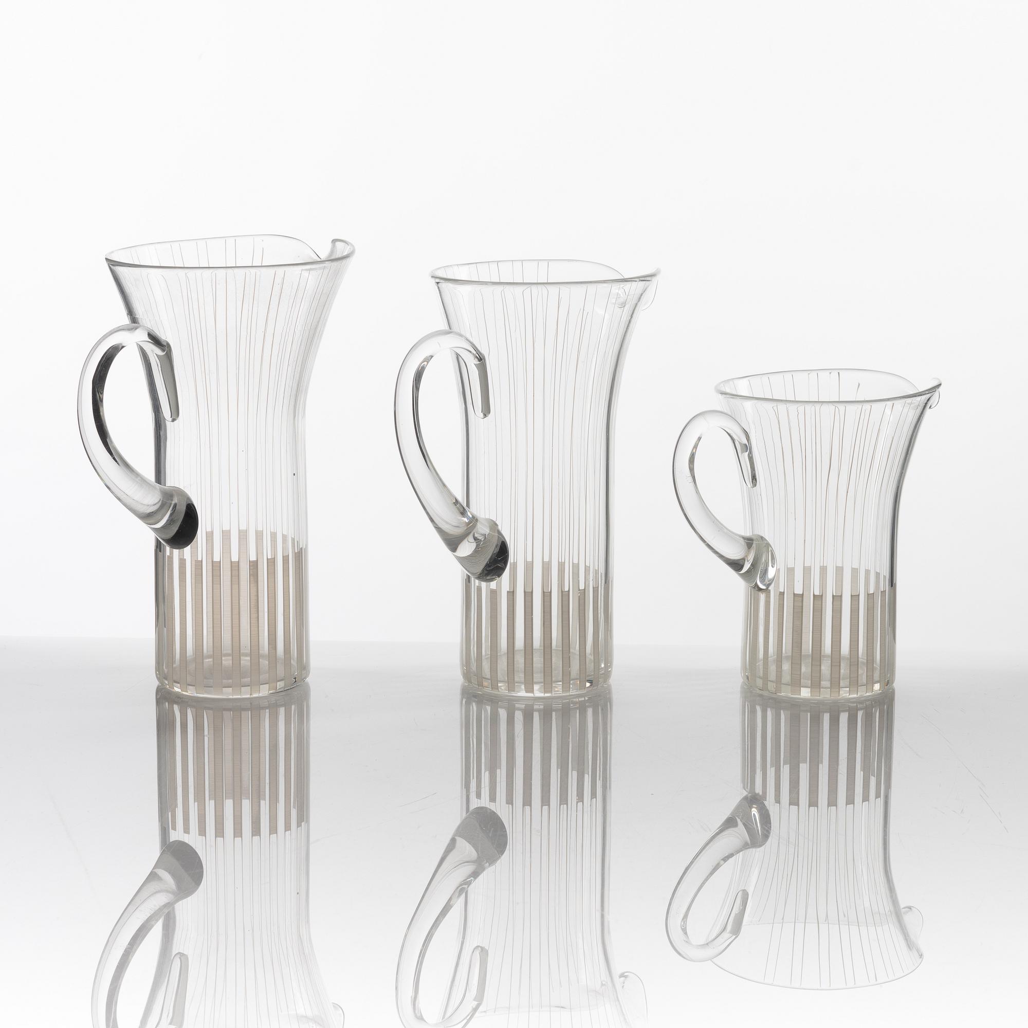 Bengt Orup, servisdelar, 5 st, "Strikt", Johansfors, 1950-tal.