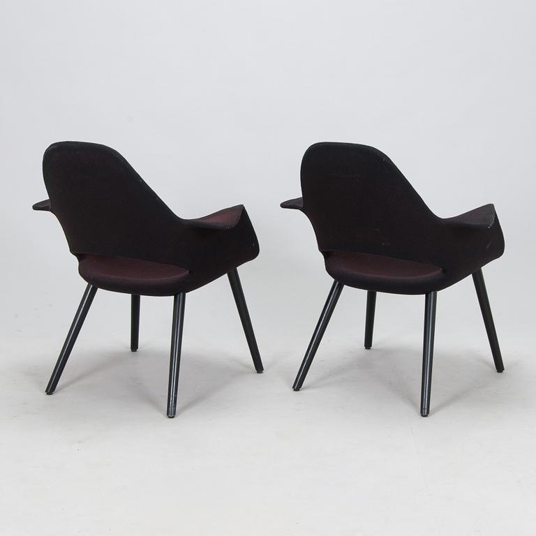 Charles Eames & Eero Saarinen, tuoleja 3 kpl "Organic Chair" Vitra.