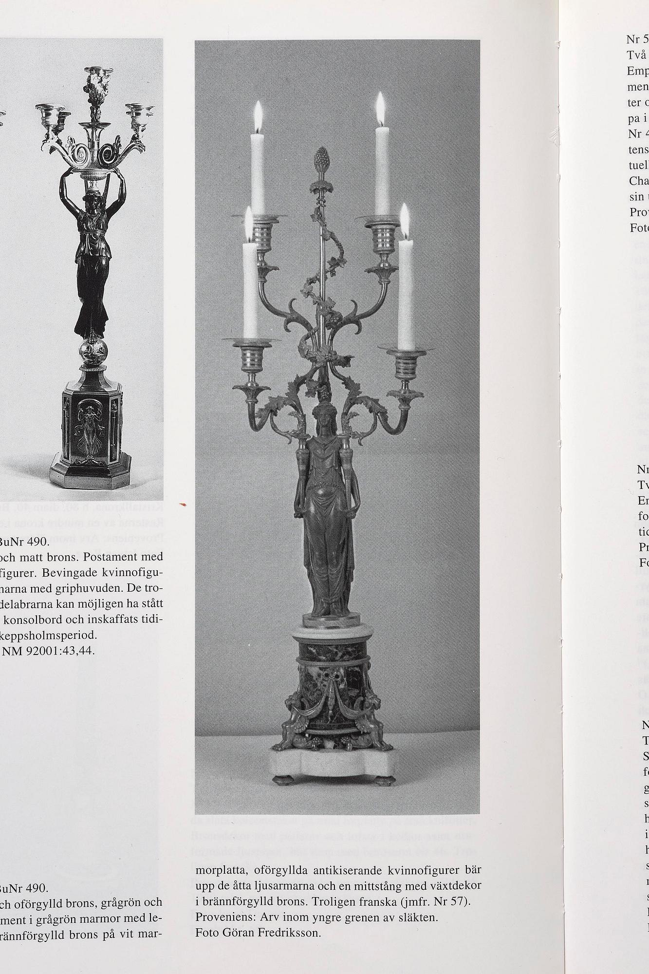 Kandelaber, för fyra ljus, Parisarbete, François Rémonds art, 1700-talets slut, Louis XVI.
