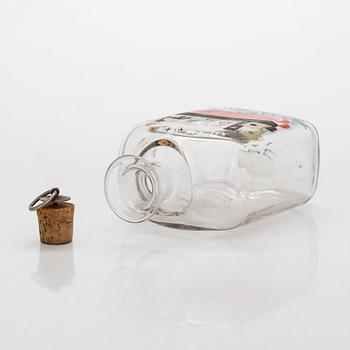 Tapio Wirkkala, viinapullo, lasia, "Prinsessa Armaada", signeerattu TW Iittala -48.