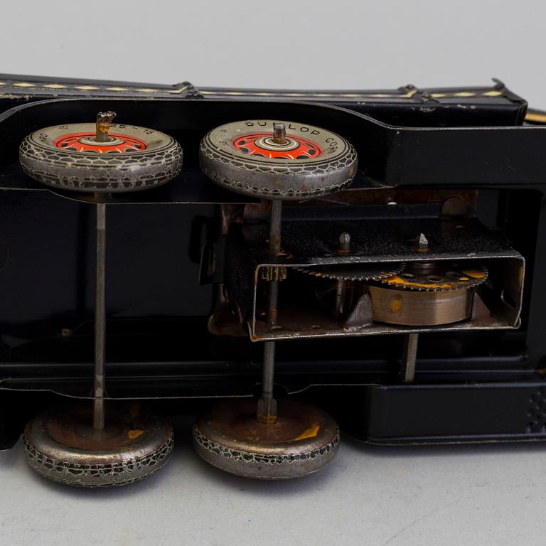 LEKSAKSBIL, lastbild med släp, plåt, märkt Dunlup Cord.