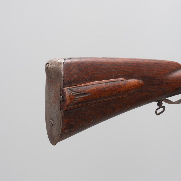 Flintlock gun, Swedish, double-barrelled, second half of the 18th century.