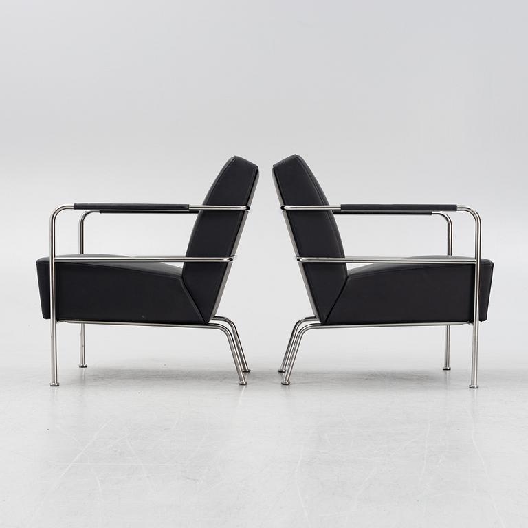 Gunilla Allard, a pair of leather upholstered 'Cinema' easy chairs, Lammhults.