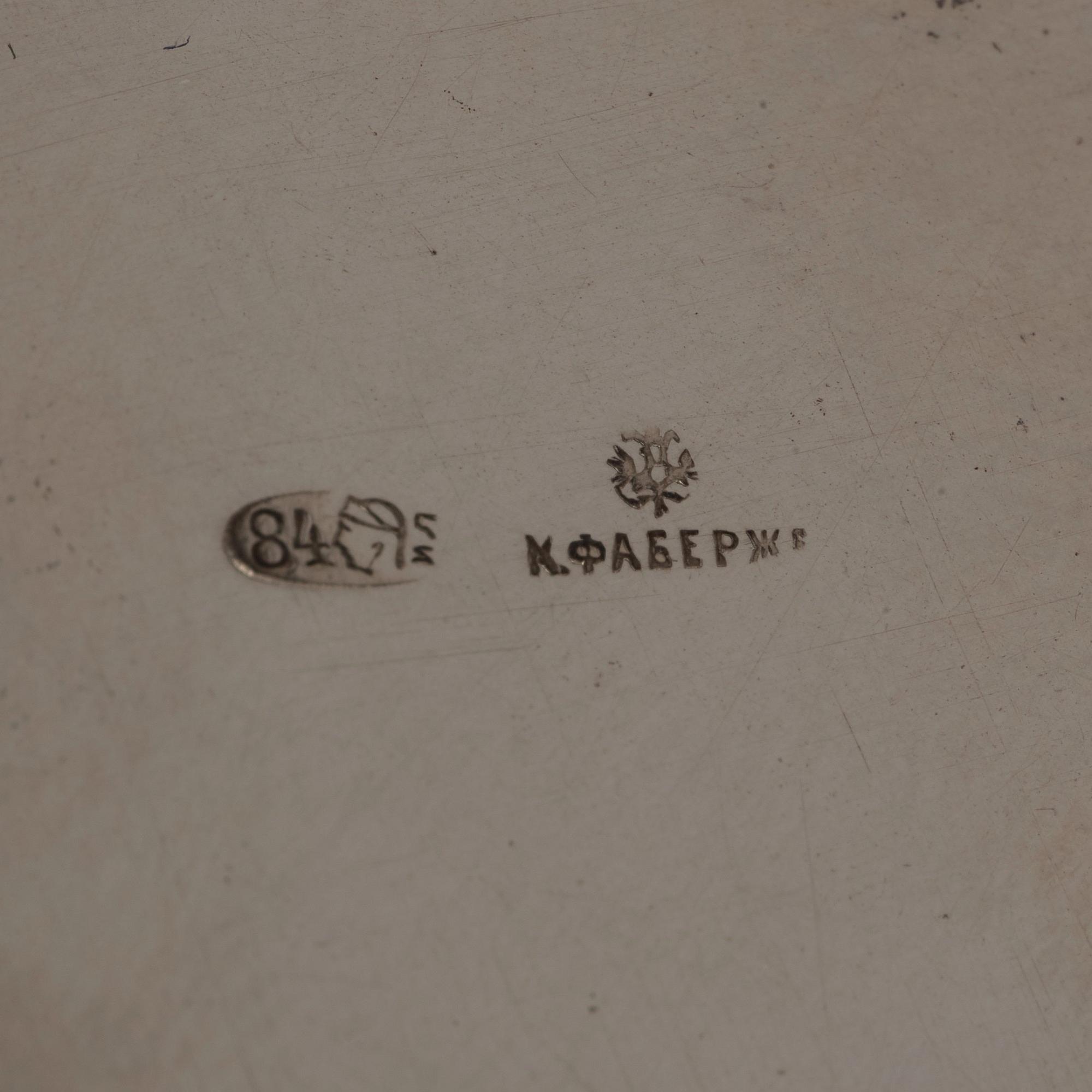Fabergé, dopbestick, 5 delar, silver, Moskva 1899-1908.