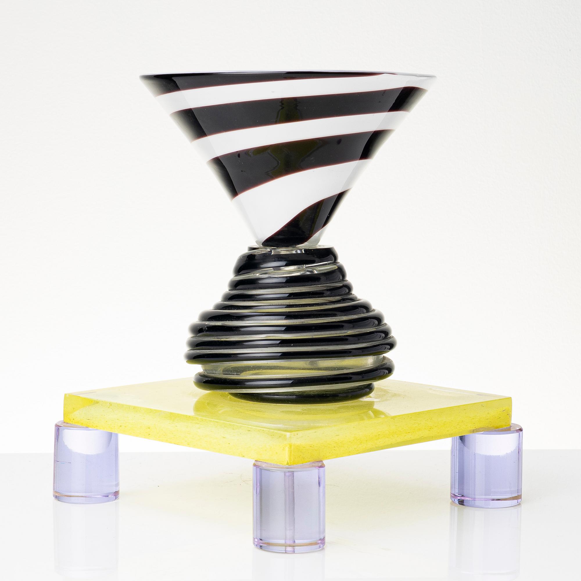 Peter Shire, a 'Vesuvio' glass sculpture/bowl, numbered 1/4, Italy, 1998.