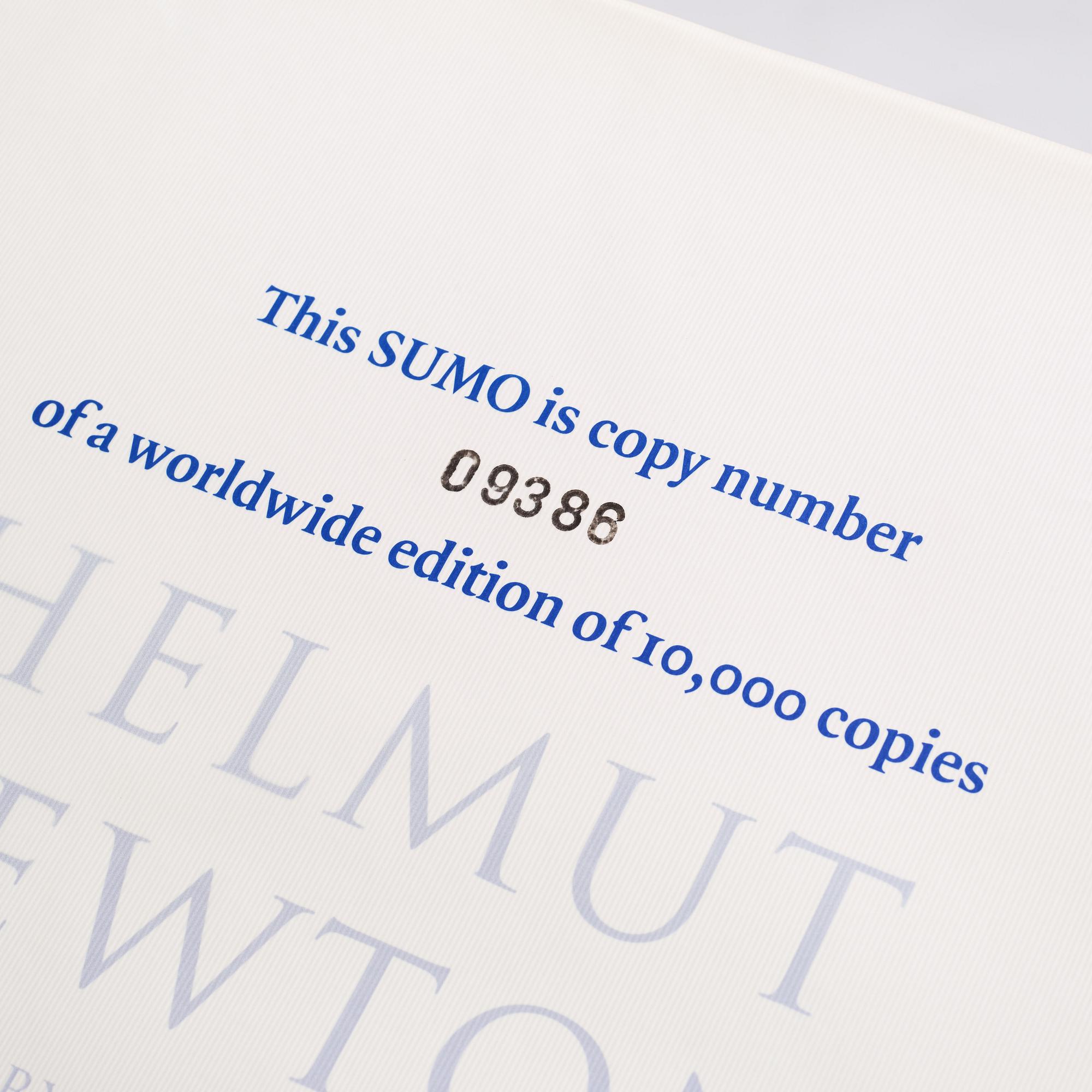 Helmut Newton, Signed book published by Taschen, Monte Carlo, 1999, ed 10000, with a metal table.