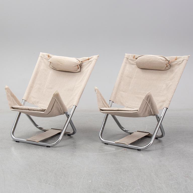 BÖRGE LINDAU & BO LINDEKRANTZ, a pair of 1970's 'X 75-4' armchairs, Lammhults.