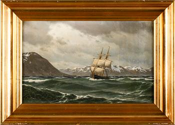 OKÄND KONSTNÄR, olja på duk, ej signerad, omkring år 1900.