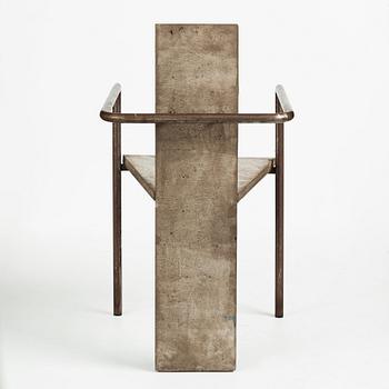 Jonas Bohlin, a "Concrete" armchair, Källemo, Värnamo, Sweden 1981.