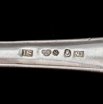 BESTICK med SCHATULL, 117 delar, silver, främst "Svensk spets", GAB, Stockholm, 1926. Totalvikt ca 6149 g.