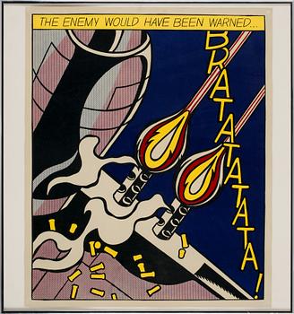 ROY LICHTENSTEIN, efter, färgserigrafi, triptyk, edition av Stedelijk Museum Amsterdam, 1960-talets andra hälft.