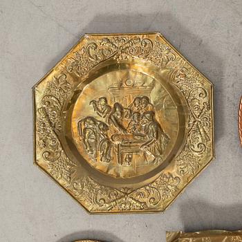 Wall plates 6 pcs Baroque/Renaissance style first half of the 20th century.