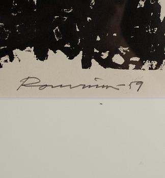VÄINÖ ROUVINEN, etsning, signerad, daterad -59 och numrerad T.p.l'a 3/15.