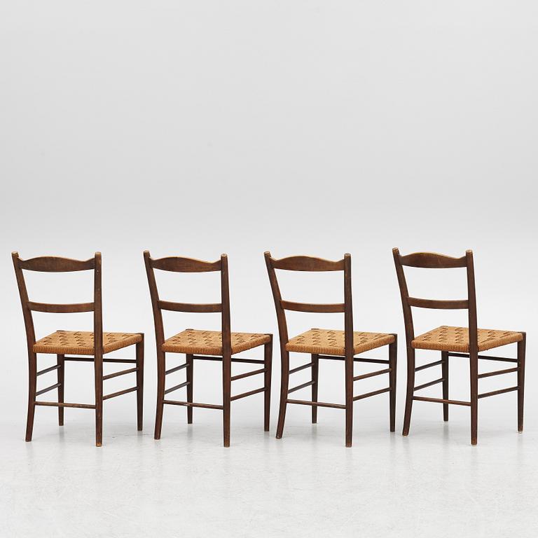 Gemla, a set of four Swedish Modern chairs, Diö, 1930s/40s.