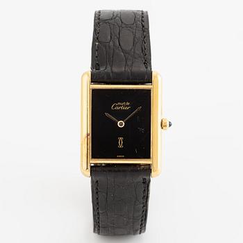 must de CARTIER, Tank, wristwatch, 23.5 x 23.5 (31) mm.
