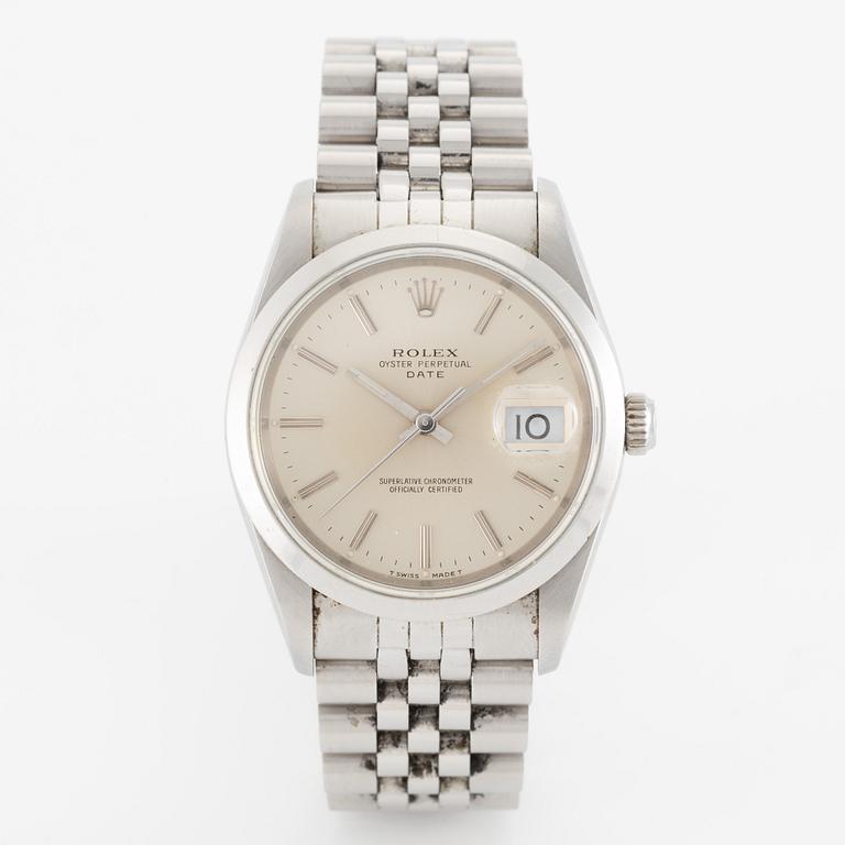 Rolex, Oyster Perpetual, Date, wristwatch, 34 mm.
