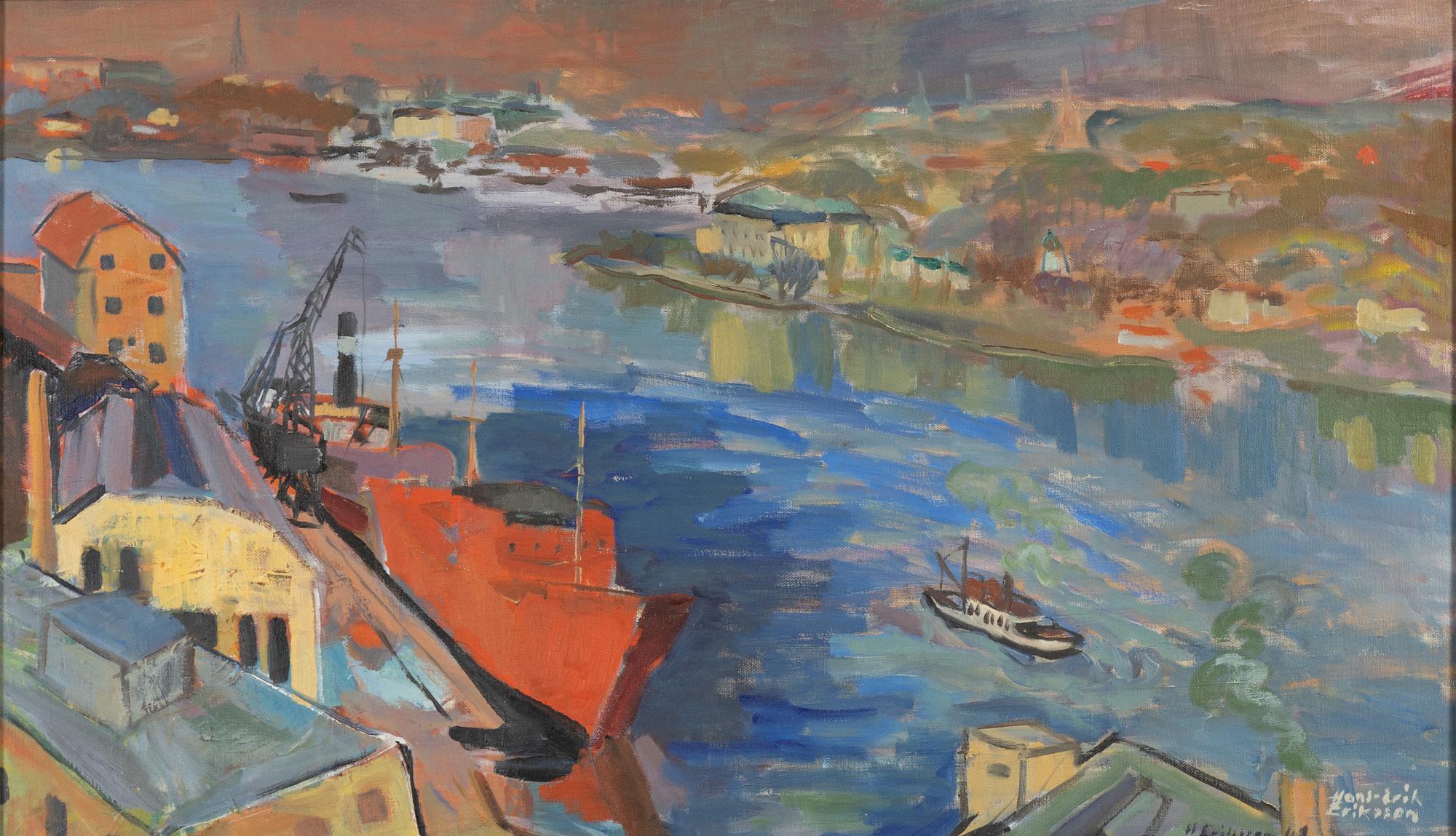 Hans Erik Eriksson, oil on canvas laid on panel, signed.