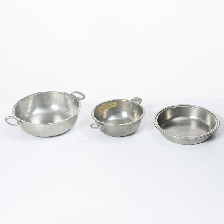 Bowls/ladles, 9 pcs, various masters.