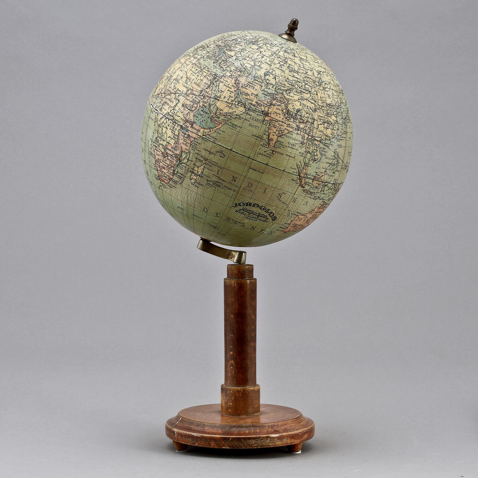 JORDGLOB, Columbus-Verlag, Berlin, omkring 1900-talets mitt.