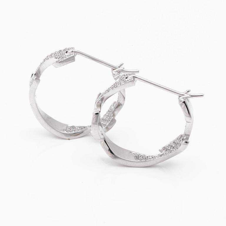 ÖRHÄNGEN, "Fusion", Georg Jensen, 18K vitguld med briljantslipade diamanter ca 1.20 ct.