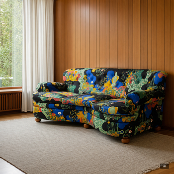 Josef Frank, a model 968 sofa, Firma Svenskt Tenn, Sweden.