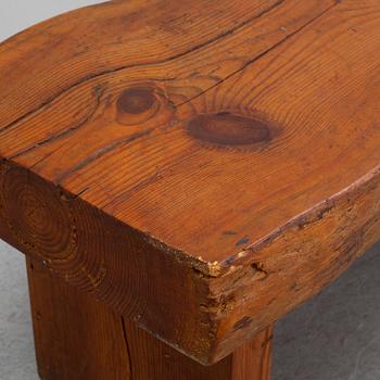 A pinewood stool from the second half of the 20th Century.