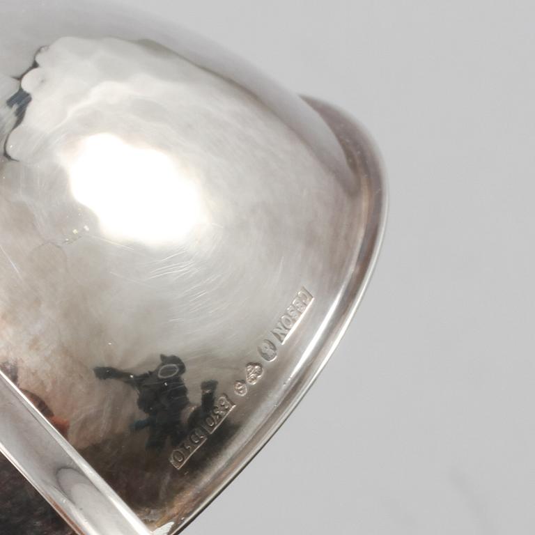 PUNSCHMUGGAR, 12+1 st, silver, mestadels Ceson, Göteborg, 1900-talets fjärde kvartal, vikt 401 gram.