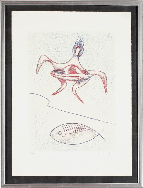 MAX ERNST, färglitografi, 1974, signerad o numrerad 45/79.