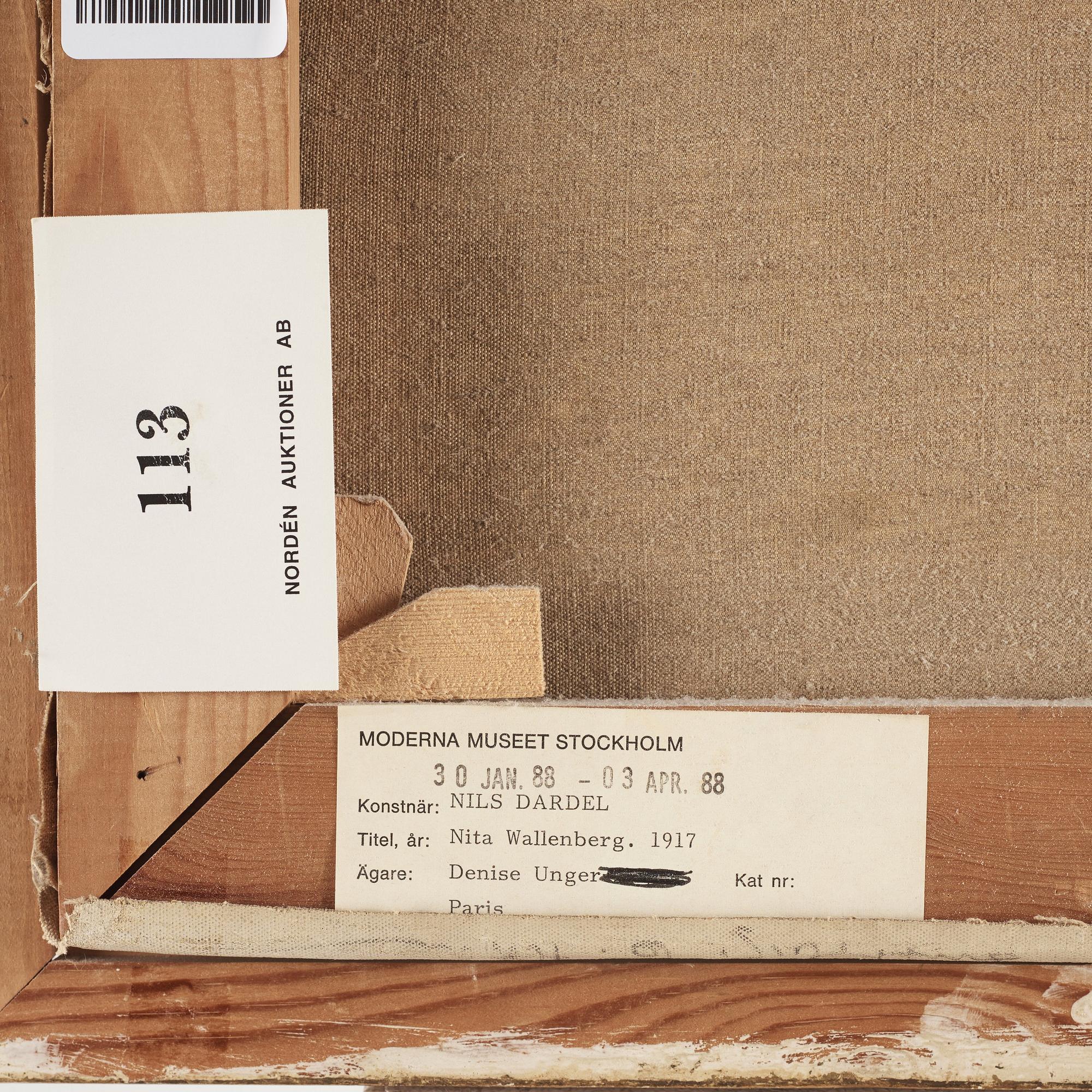 Nils von Dardel, Portrait of Nita Wallenberg.