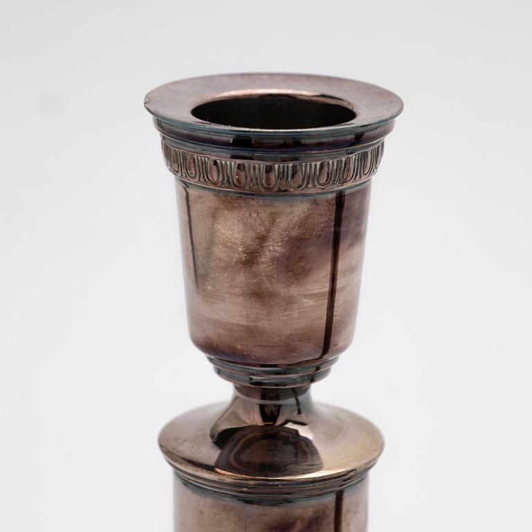 Candlesticks, a pair, silver, GAB, Stockholm, 1956.
