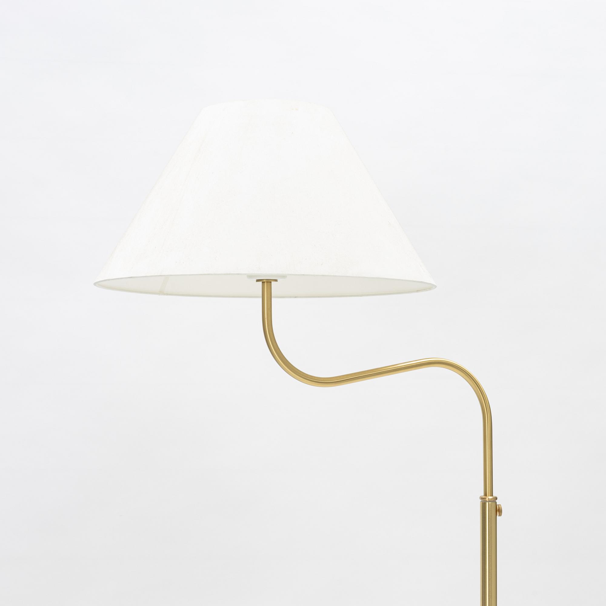 Josef Frank, a model 2368 brass floor lamp, Firma Svenskt Tenn.