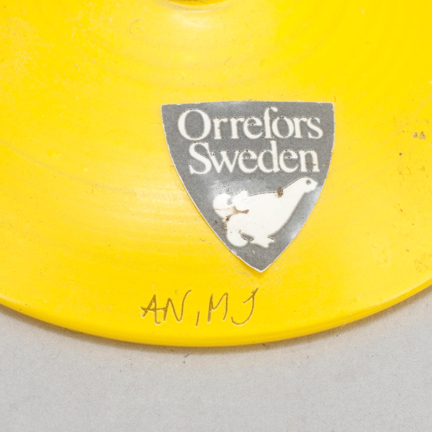 ANNE NILSSON, glas, 8 st samt skål, glas, "Clown", Orrefors.