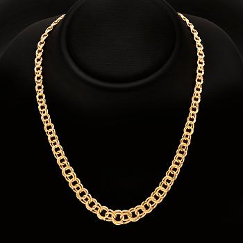 Necklace 18K guld, graduated, 47,7 g, length and widest part approx 48 x 1 cm.