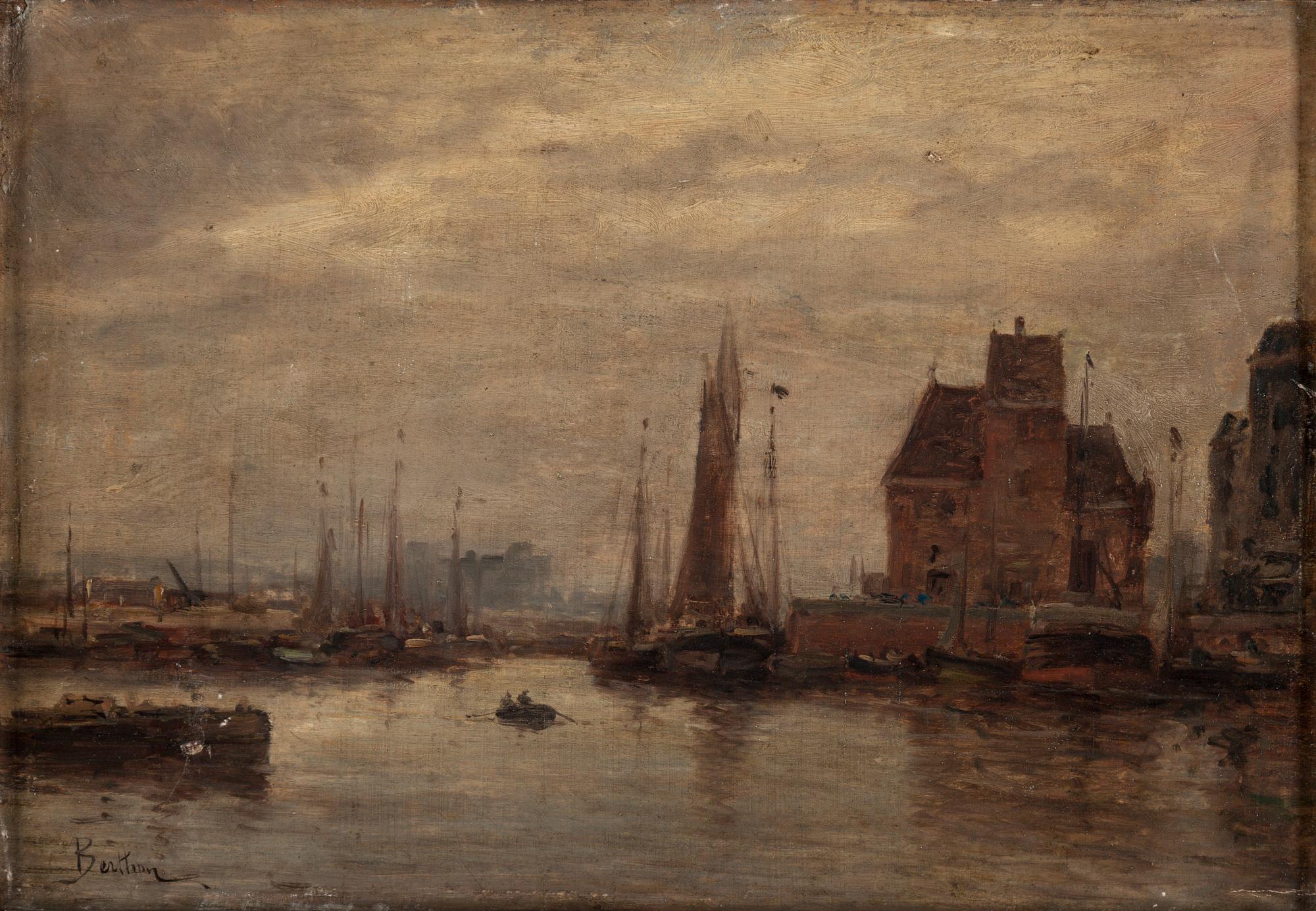 NICOLAS BERTHON, Attributed to. Oil on panel, signed.