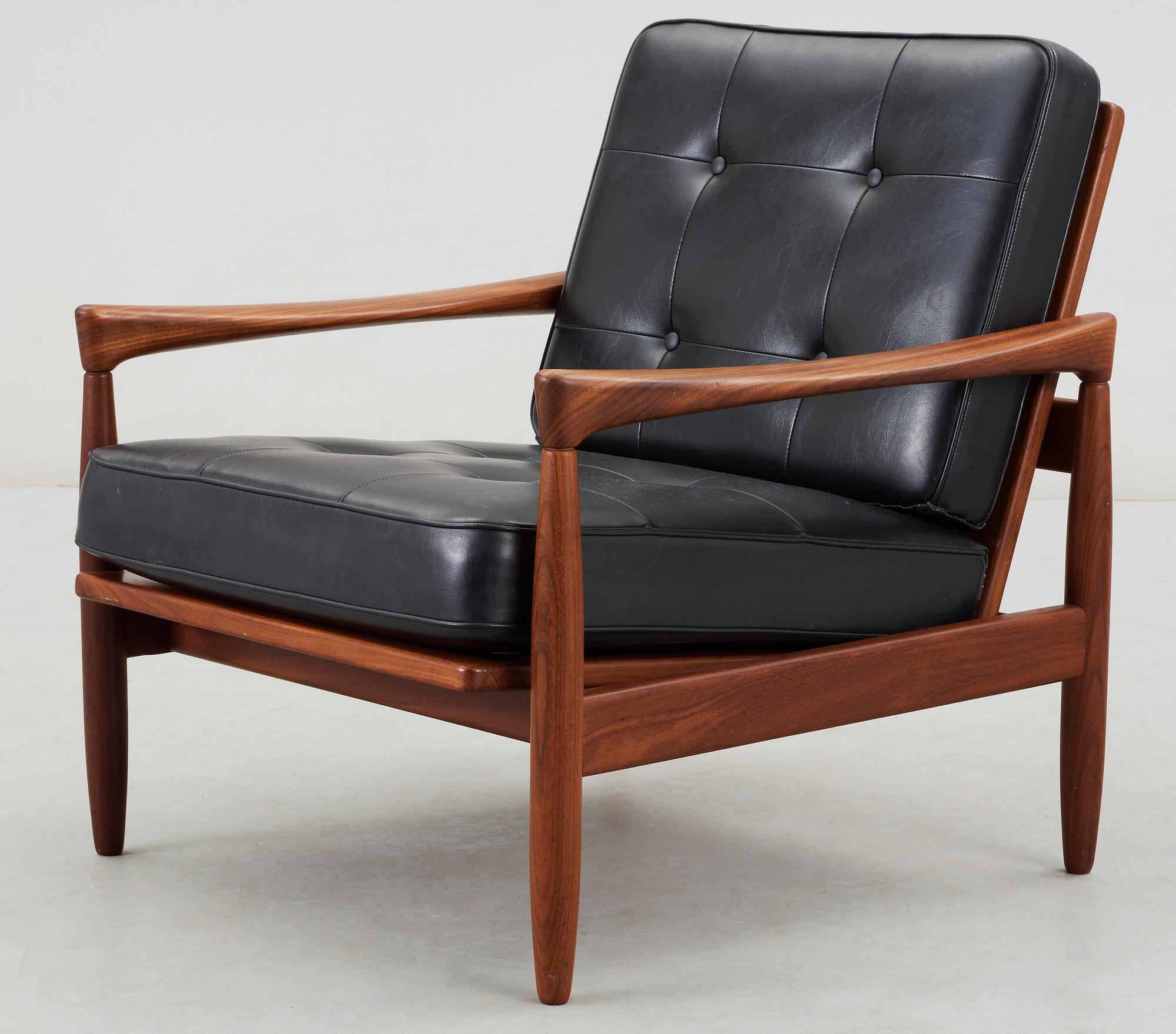 FÅTÖLJ, "Kolding", design Erik Wörtz, 1950/60-tal.