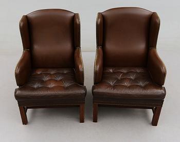 FÅTÖLJER, 1 par, 1900-talets andra hälft.