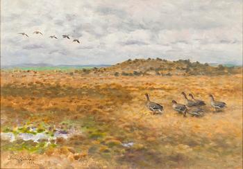 Bruno Liljefors, signerad Bruno Liljefors och daterad 1939.