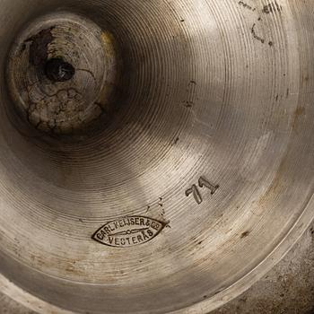 Carl Keijser & Co, a pair of Gustavian style candlesticks, first half of the 20th Century.