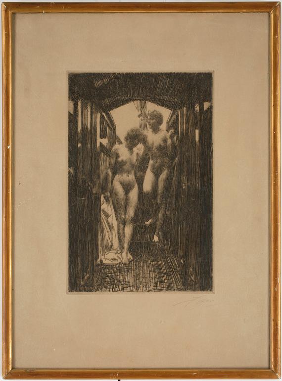 ANDERS ZORN, etsning, sign.