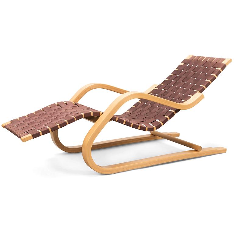 ALVAR AALTO, a 1980's chaise Lounge '43' for Artek.