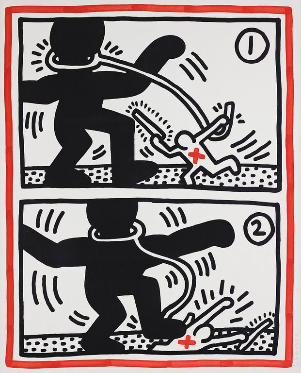 Keith Haring, "Untitled", ur: "Free South Africa".