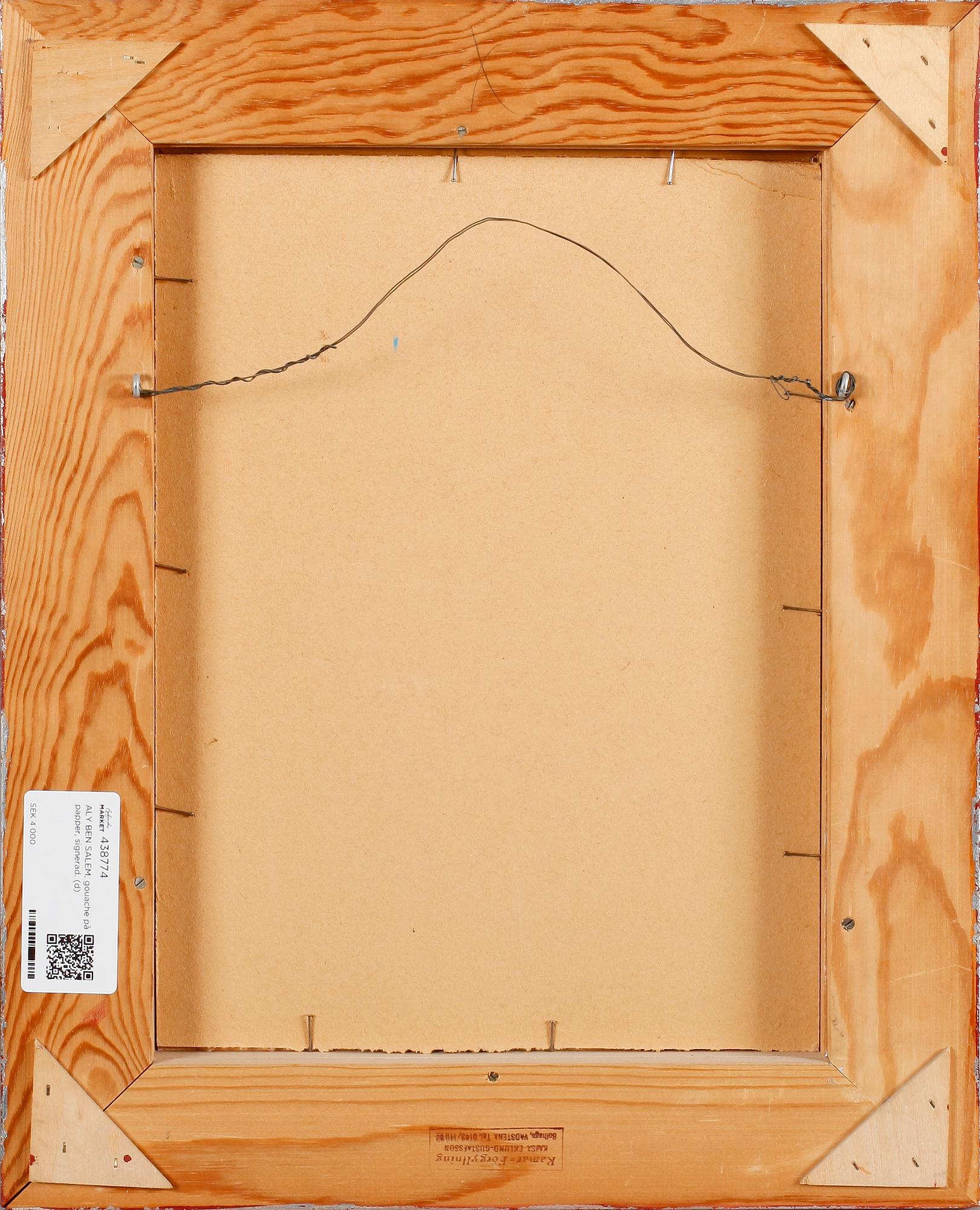 ALY BEN SALEM, gouache på papper, signerad.