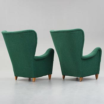 Otto Schulz, two easy chairs for Boet, Gothenburg 1940's.